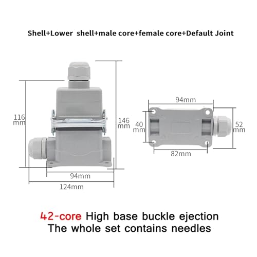 Conector rectangular robusto HDC con 42 pines miniatura 2