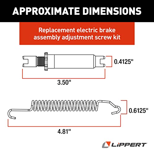 Lippert Replacement Adjustment Screw Kit for RV Trailer Electric Brake Assembly