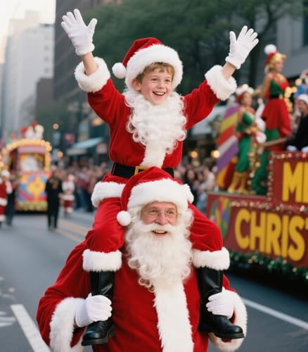 Disfraz completo de Santa para niños, 9 piezas miniatura 6