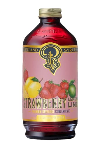 Portland Syrups Strawberry Lemon Lime Cocktail Syrup, 12 oz, 12 Servings