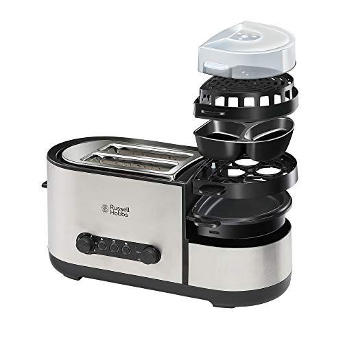 Image of Russell Hobbs RBFS1150-1150 Watt 2 Slice Automatic Pop-up Toaster Cum 3 in One Breakfast Set with 2 Year Manufacturer Warranty