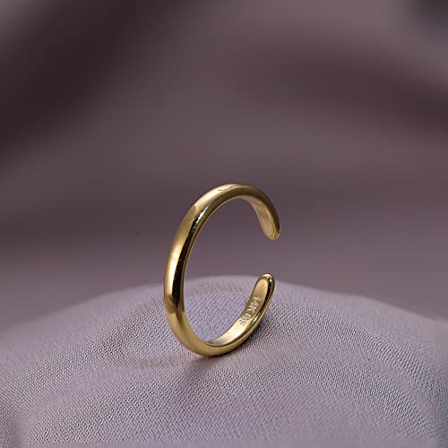 Fasacco 14K Gold Fillled Toe Rings For Women Hug Cz Triple Simple Band Toe Rings Adjustable Toe Rings Band thumb #4