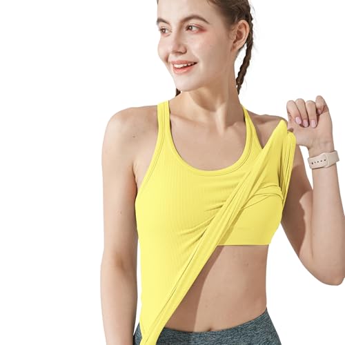 Image of sphinx cat Womens Ribbed Workout Crop Tops with Built in Bra Yoga Racerback Tank Top Slim Fit