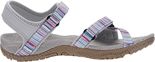 Whitin Women's Hiking Sandal With Arch Support Hook-Loop Wide Width Climbing Sports Sandles Size 7 Walking Fashion Athletic Cushion Camping Soft Quick-Drying Gym Water Travel Ladies Slides Multi 37 #TOP5