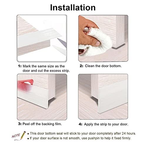 Door Draft Stopper | Under Door Draft Blocker | Dustproof Soundproof Door Sweep | Door Gap for Preventing Draughts, Noise, Dust and Animals Zebroau - Image 6