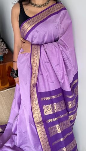 Image of South Cotton Gadwal Saree for Women | Celebrity Inspired Traditional Ethnic Wear | Chettinad & Kalyani Cotton Sarees | Soft Cotton Saree with Blouse Piece