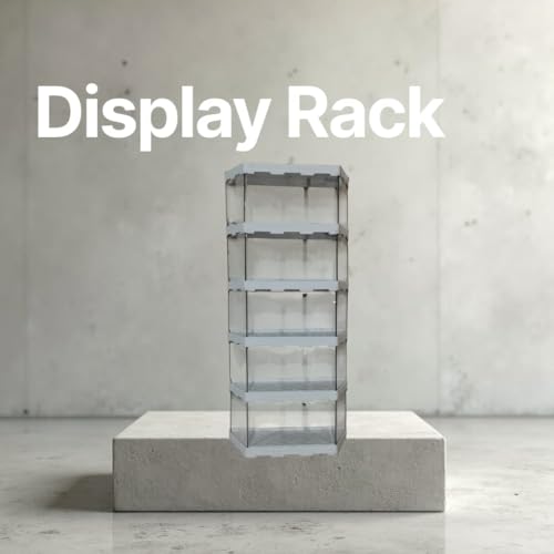 Image of Zebra Polymers Stackable Vertical Display Rack for Die Cast & Scale Models (1:43 /1:32 /1:34 /1:44) | Compact Diecast Display Rack & Modular RC Model Organizer (10 Rack)