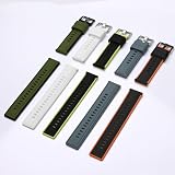 BISONSTRAP Silikonowe paski do zegarków dla mężczyzn, miękkie gumowe paski zastępcze, 18 mm, 20 mm, 22 mm, 18mm, Silikon, Bez kamieni szlachetnych