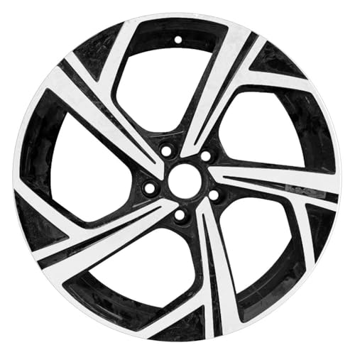 18x7.5 Inch Wheel Fits 2024–2025 Volkswagen Golf/GTI 5 Spoke Machined Gloss Black 18 in Rim