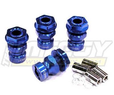 Integy Rc Model C23102Blue 17Mm Hex Wheel (4) Hub +12Mm Offset For Traxxas 1/10 T-Maxx, Summit & Revo #TOP6