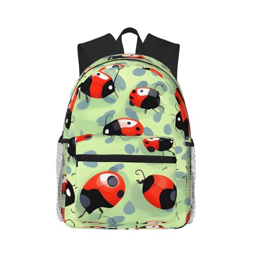 Mochila de mariquitas unisex casual y ligera para uso diario