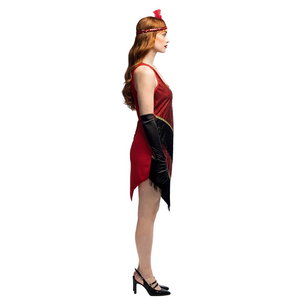 Boland 84585 Kostüm Flapper Evelyn Adult Costume, Unknown, red, 40-42 - Image 3