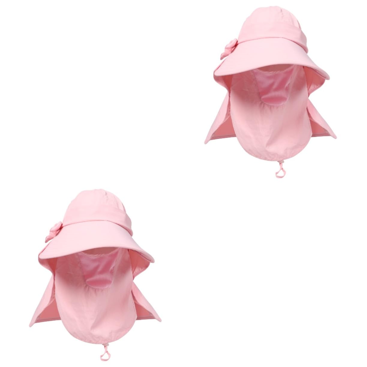 VALICLUD Chapeau De Soleil Extérieur Chapeaux De Soleil Respirants pour Femmes Chapeau De Couverture De Visage De Cou Chapeaux à Visière pour Femmes Chapeaux D'extérieur Nylon Rose