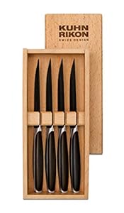 Kuhn Rikon 24020 Steakmesser-24020 Steakmesser, 18/8 Edelstahl, schwarz