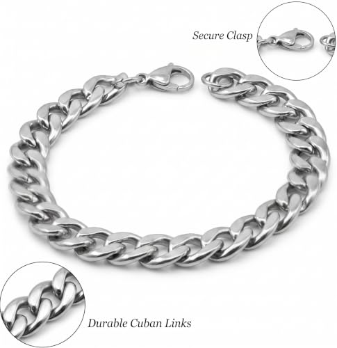 Generic Trendaura Men's Heavy Curb Chain Bracelet 8.5 Inches - Image 2