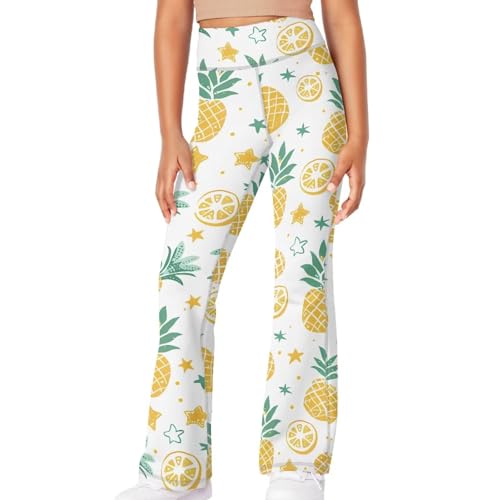 Kids Yoga Pants Casual High Waisted Skinny Flare Leggings Bootcut Sweatpants for 5-14Y Girls3