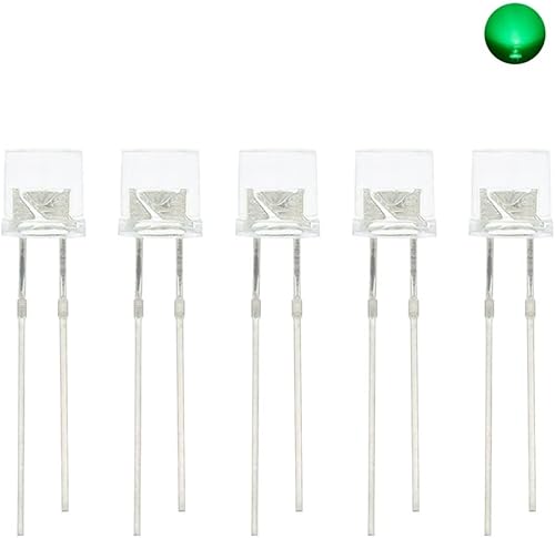 Miniatura 8 de 100pcs Min 0.197 in Top plano Blanco Rojo Rosa Amarillo Azul Gran Angular Lámpara de Luz Diodo LED Ultra Brillante Diodo Emisión F5 0.197 in Lámpara