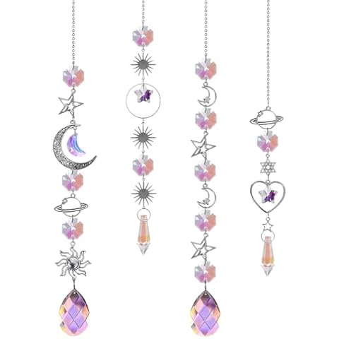 BDSHUNBF 4 PCS Crystal Sun Catchers Cover