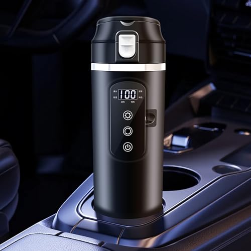 Tetera eléctrica portátil para auto con control temperatura miniatura 4