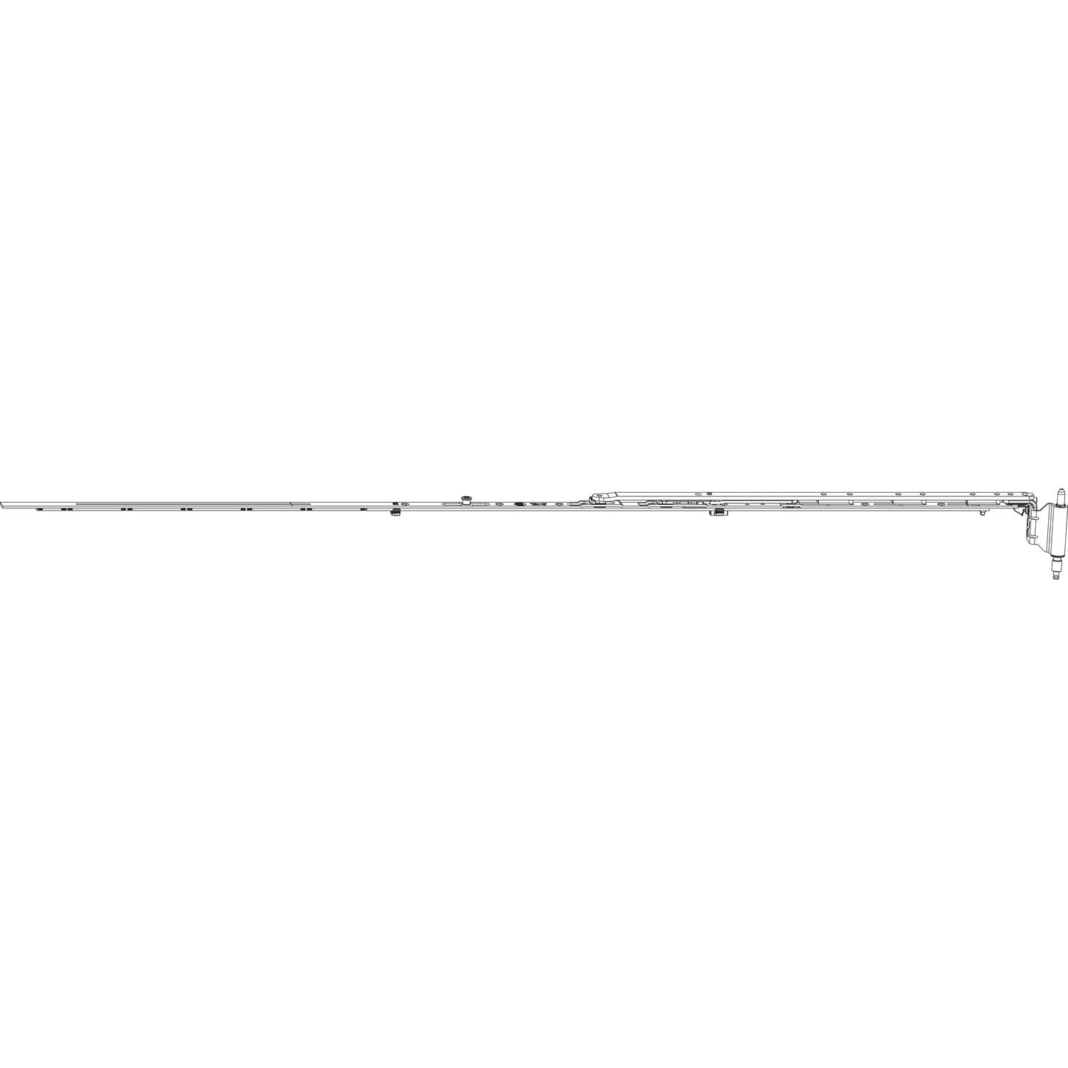 Maco MM - Forbici a nastro angolare Mammut, portata 220 kg, FFB 901-1200 mm, 12/18-13 mm, guarnizione per finestra a destra, in acciaio zincato, argento