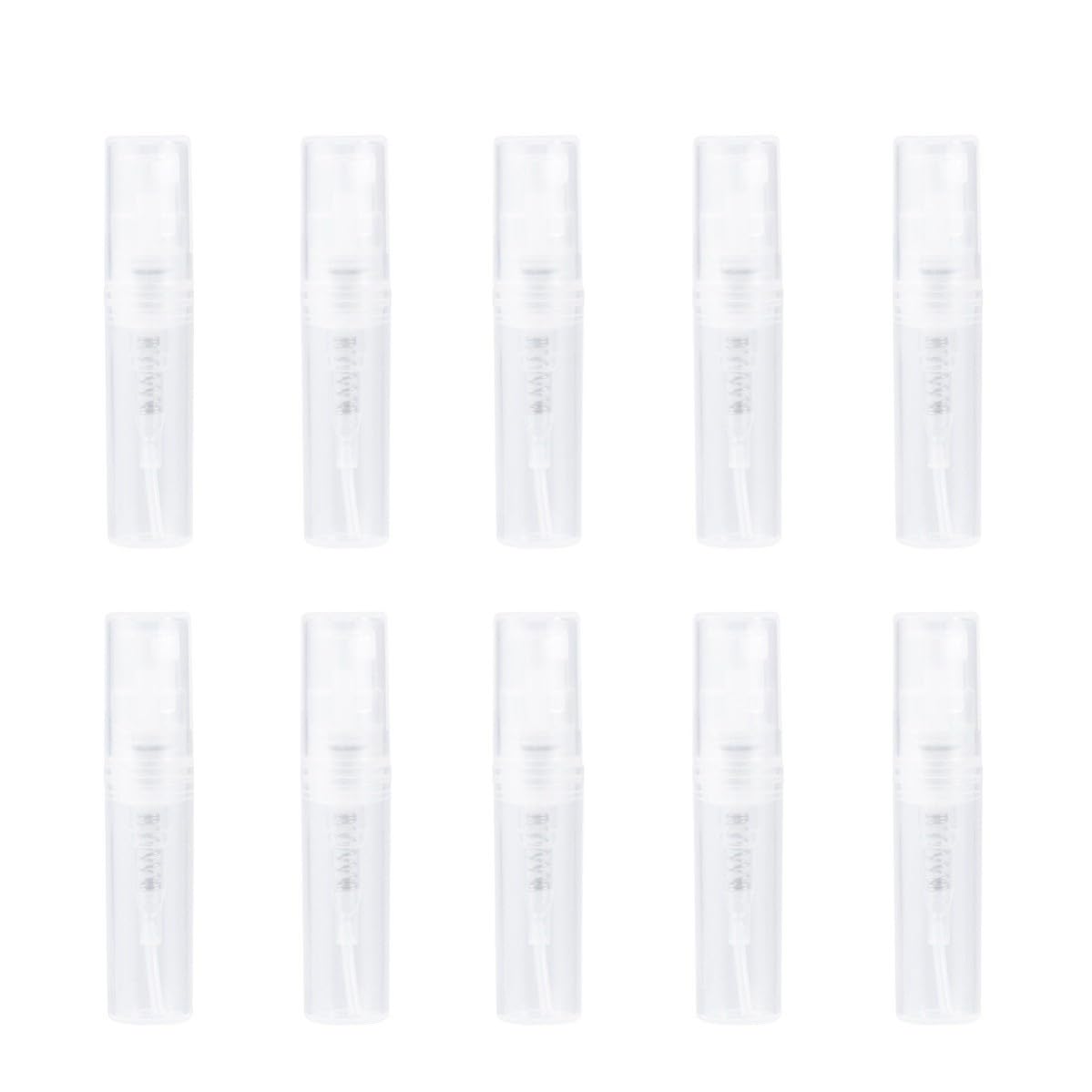60 Piezas Botella de Perfume Portátil de Plástico Recargable de 2ml, Mini Frasco Elegante y Funcional para Viaje y Uso en Fiestas o Citas