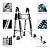 PAPABA Telescoping Ladder, 15.5 FT Stainless Steel Collapsible Extension Ladder with Lock Button, 330lbs Heavy Duty Retractable Ladder for Home RV Outdoor Work (Folding Telescopic Ladder)