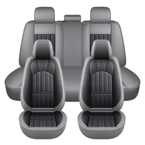 に適用三菱ランサー エボリューションX フロアマット 平成19年10月~平成27年9月 車のシートカバー シートクッション レザー 素材 通気性 磨耗に強い 吸湿 滑り止め 全囲い設計 運転席 助手席 後部座席 カー用品 内装パーツ 取付簡単 5席(グレー