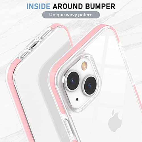 MATEPROX Compatible with iPhone 14 case Clear Thin Slim Crystal Transparent Cover Shockproof Bumper Case for iPhone 14 6.1" 2022(Pink) - image 2