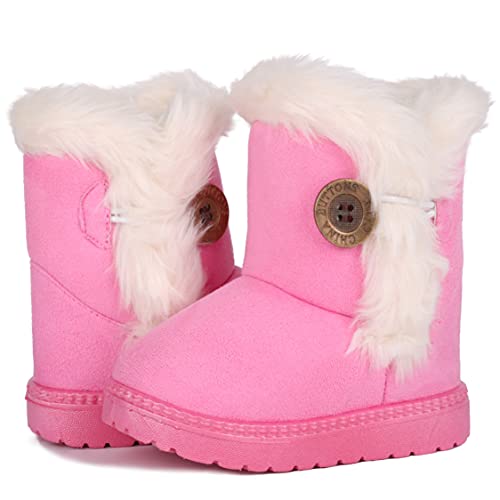 Image of Femizee Girls Boys Warm Winter Boots Kids Outdoor Snow Boots(Toddler /Little Kid)