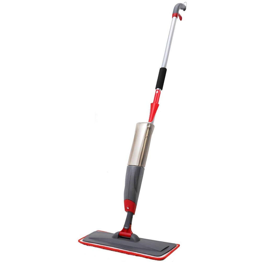 Mop a spruzzo, Scopa a spruzzo Professionale con Rotazione a 360 Gradi Mop a Umido per Cucina, Bagno, Pavimento in Legno, Finestra