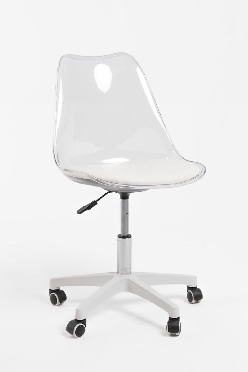 Regalos Miguel - Sillas de Escritorio - Silla Neo Transparente - Blanco