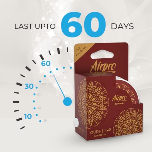 Image of Airpro OUD Limited Edition Car Perfume | Luxury Oud Car Air Freshener in Premium Tin Can | Long Lasting Strong Car fragrance | Car Odour Eliminator | Car Accessories Interior
