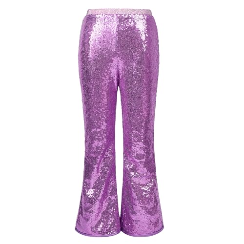 Pantalones de lentejuelas para niña LOLANTA estilo acampanados disco para fiestas