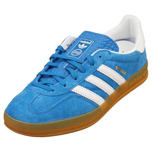 adidas Men's Gazelle Indoor Sneaker, Blue Bird/Cloud White/Blue Bird, Size 10