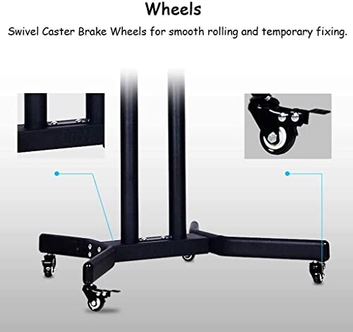 Soporte móvil universal para TV, carrito rodante miniatura 4