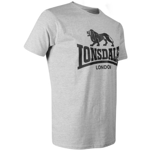 Lonsdale Logo T-Shirt Grigio Melange L (UK M)
