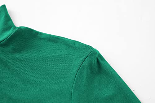 Image of Kindcall Lightweight Mock Turtleneck Crop Tops Long Sleeve Casual Base Layer for Women