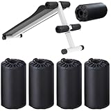 Hollowfly 4 Pcs Foam Foot Pads Foam Roller Pad Replacement for Weight Bench Inversion Table and Gym Exercise Equipments(7 x 3.5 x 0.8 Inches)
