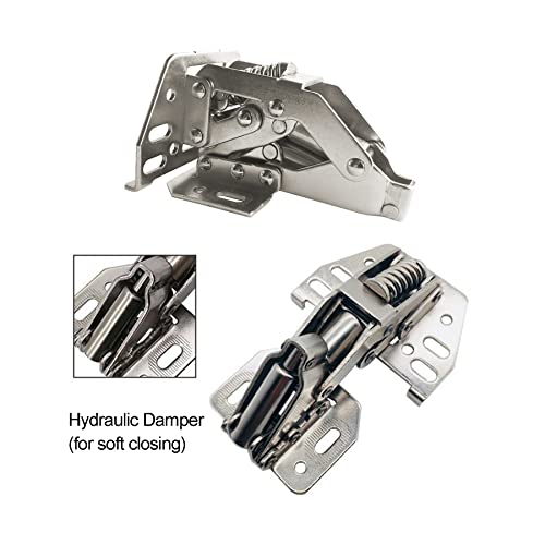 GEFONG 90 Degree Cabinet Flap Hinges with Hydraulic Damper for Kitchen RV Camper Van Motorhome Caravan Cabinet Doors Cupboard Wardrobe Furniture Door Folding Hinge 4 Pcs - Image 3