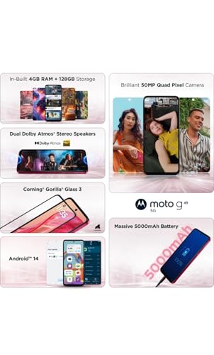 Motorola G45 5G (Viva Magenta, 4GB RAM, 128GB Storage) - Image 5