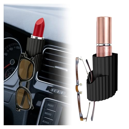 TSIEBRV 2026 New 2-in-1 Car Lip Balm Holder No Melt with Car Sunglass Holder Silicone Portable Lip Balms Holders for Cars to Store Lipstick Self-Adhesive Cars Lipbalm Holders