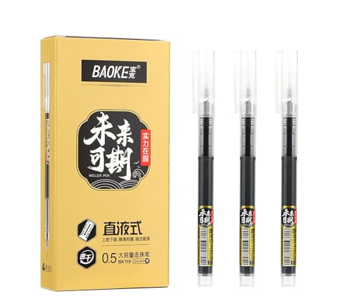 Bolígrafos BaoKe BK119 Gel 0.5mm Punta Fina 12 Pzs miniatura 2