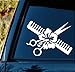 A1001 Hair Stylist Dresser Salon Scissors Decal Sticker