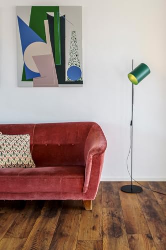 Lámpara de pie GUADALUPE negra/verde perfecta para crear ambientes acogedores 2