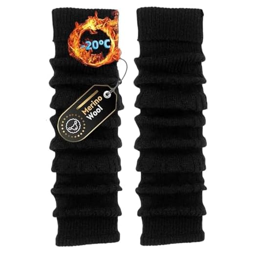 TODO Warme Wolle Stulpen Damen - ZUM KNIE. Weich, Flexibel. Beinwärmen für Winter, wenn es Kalt ist. Stulpen Damen Merino-Wolle (Fit - Schwarz)
