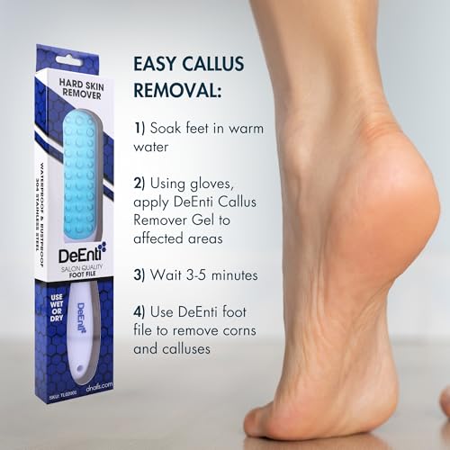 Image of DeEnti Metal Foot File, Professional Grade Stainless Steel, Salon Quality Callus Remover, Lightweight Foot Scrubber, Home Manicure and Pedicure Tools