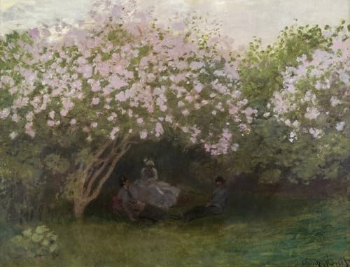 Toile murale abstraite Lilas Grey Weather Monet : une impression haut de gamme de 60x90cm