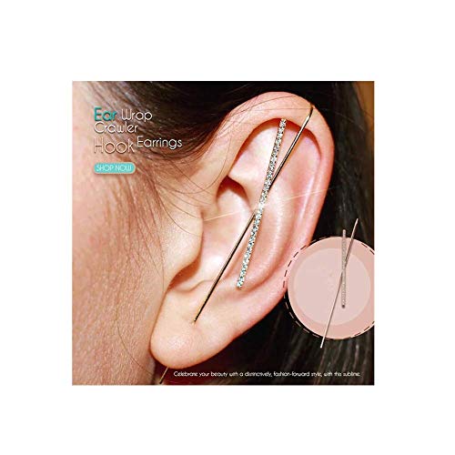 Set of Earrings Women Fashion Eareings Ear Wraps Crawler Hook Earrings,Classic Personalized Design Ear Cuff,Wonderful Birthday Gift for Lover Wife and Girls (B)