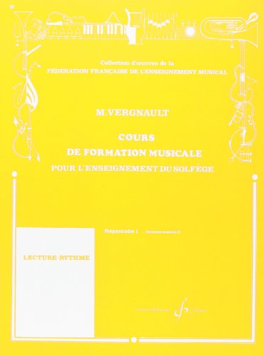 livre Cours de formation musicale pour l'enseignement du solfege preparatoire 1