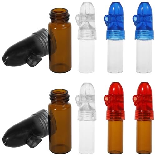 Fyeme 8 dosificadores de polvo de especias de 3 ml con botón giratorio, dispensador de polvo de especias portátil, a prueba de fugas, resistente al agua, para sal, pimienta, especias para camping